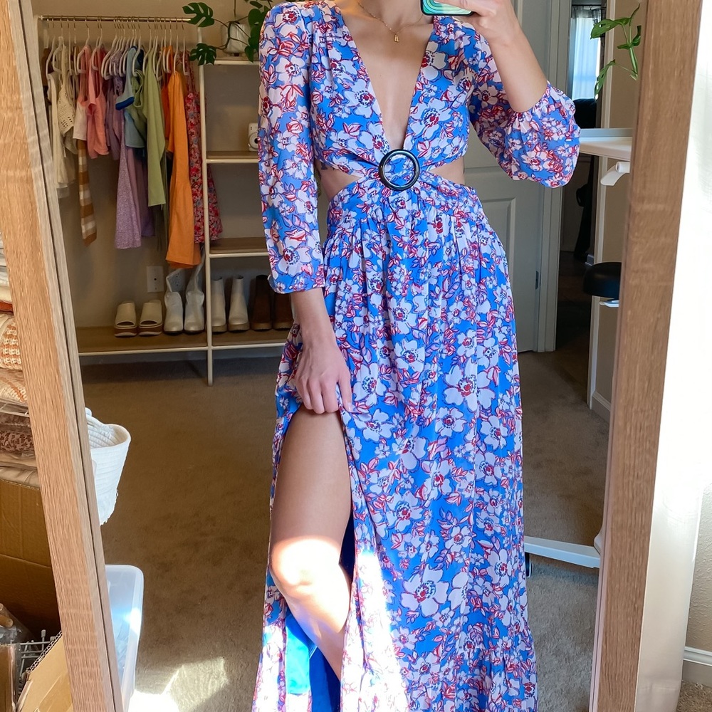 Pink Lily long floral dress